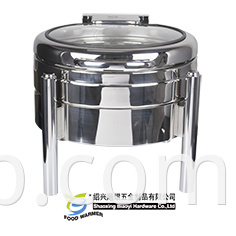 Small Round Chafing Dish with Buffet Frame for Induction or Electric